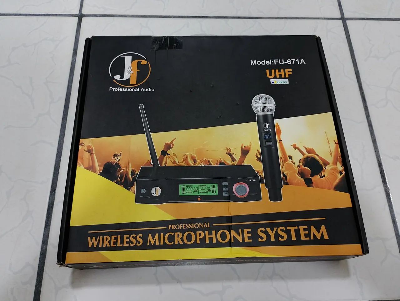 MICROFONE S/ FIO UHF COM PAINEL DIG FU - 671A - Foto 5