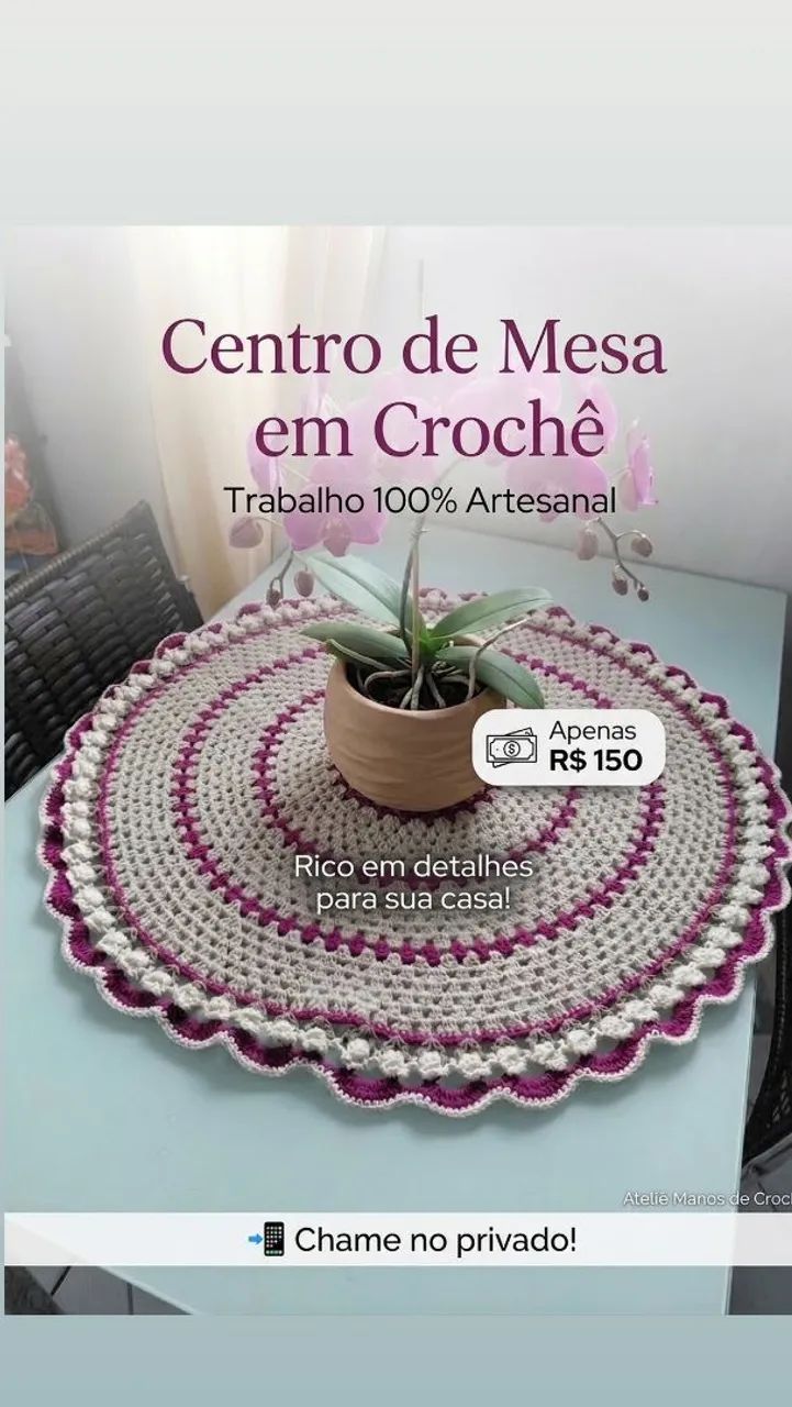 Centro de mesa em crochê 