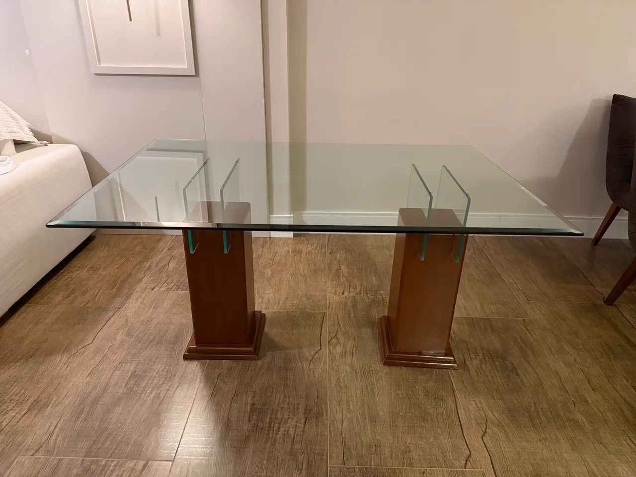 Mesa jantar tampo de vidro com 4 cadeiras. - Foto 3