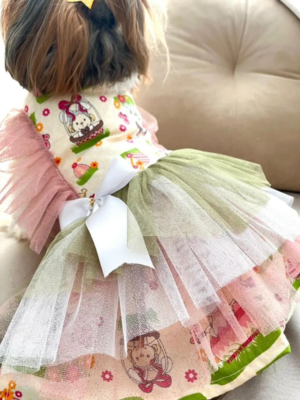 Vestido Pet - Coleção Pascoa - Cachorro e Gato - Foto 3