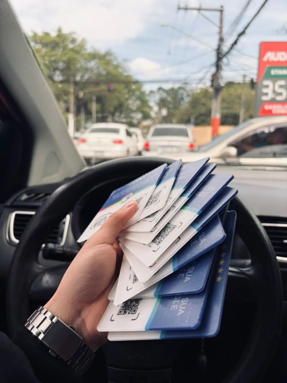 Placa Google Avaliações NFC + QR Code Personalizada para Comércio