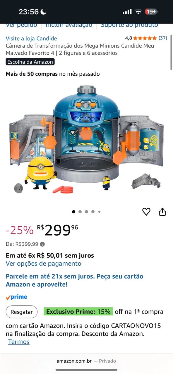 Câmera de transformação mega minions - Candide - NOVA