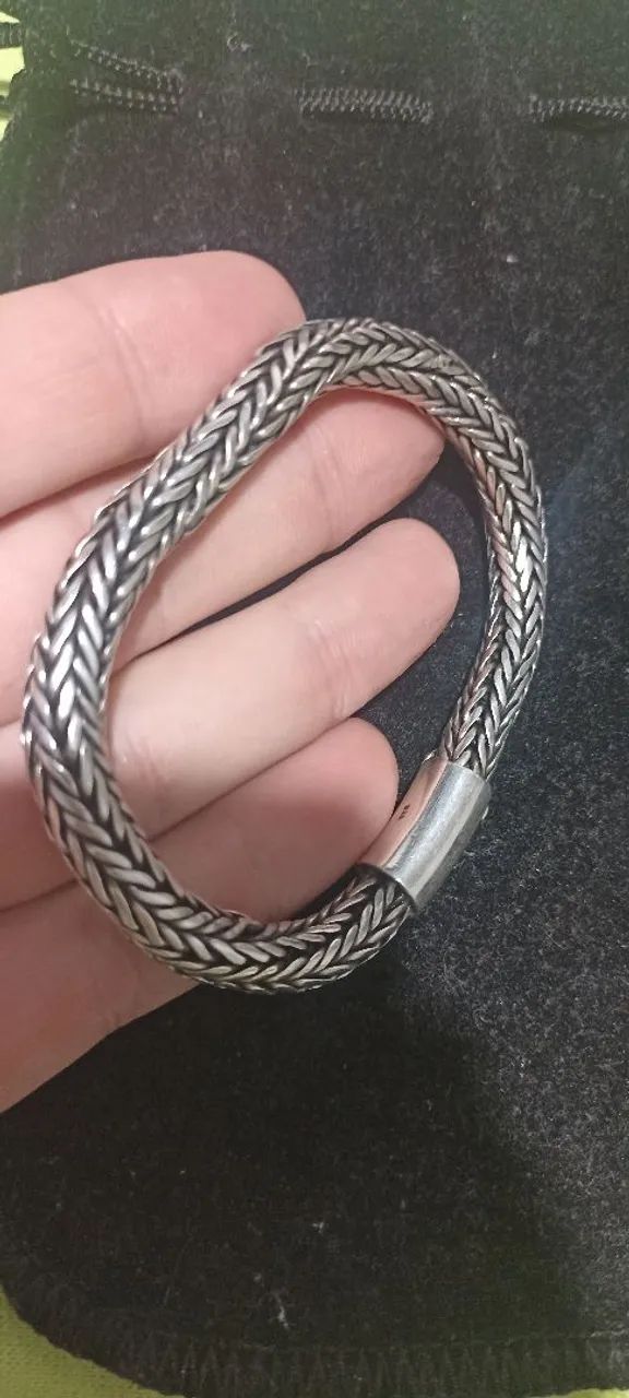 Pulseira de prata Bali 8mm - Foto 2