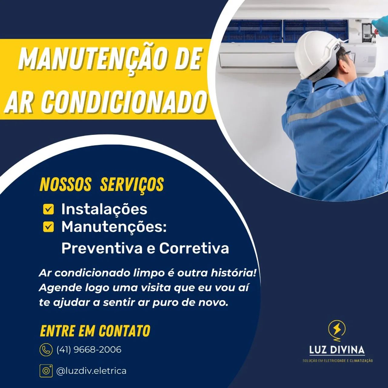 Instalação e manutenção de ar condicionado 