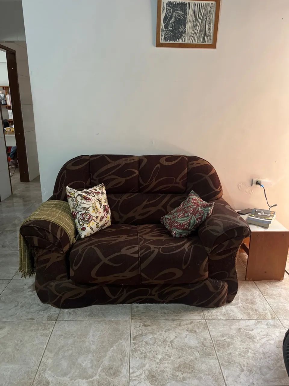 Sofá marrom para doação  - Foto 2