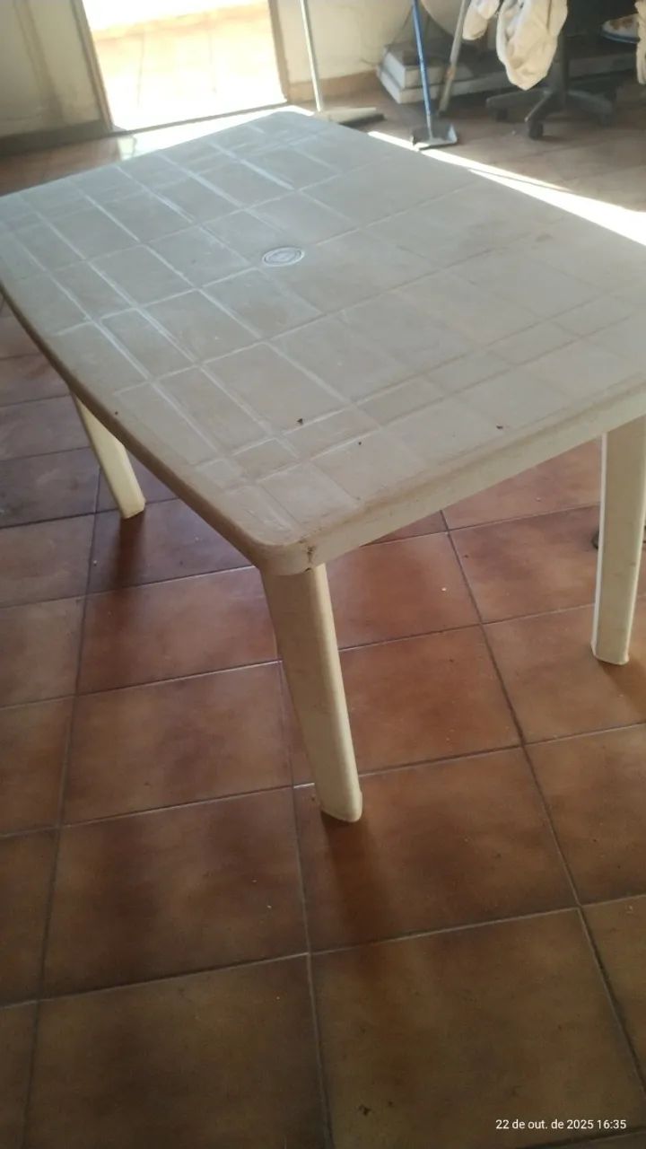 Mesa de jantar de fibra retangular desmontável  - Foto 2