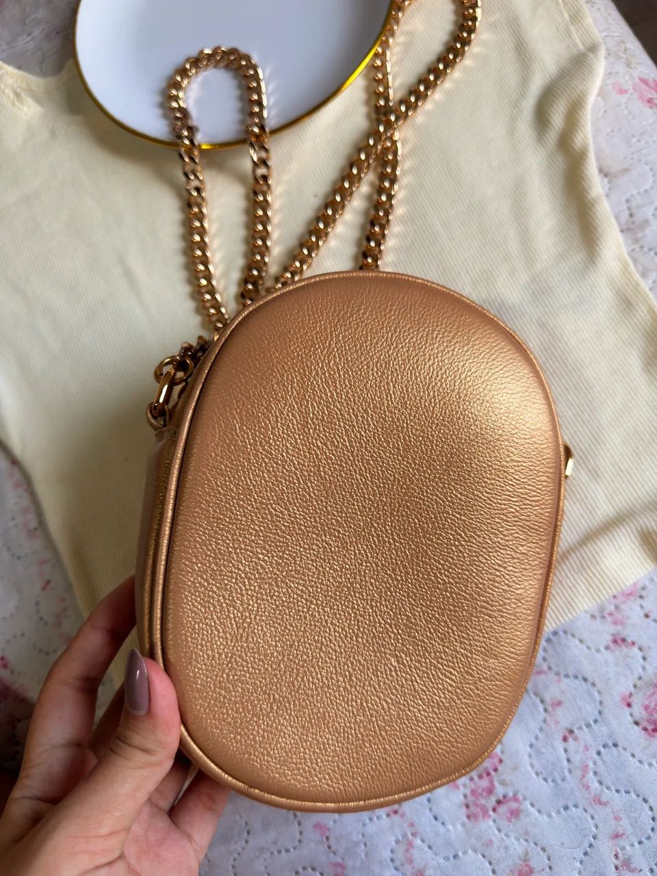 Bolsa Carmen Steffens Dourada - Foto 3