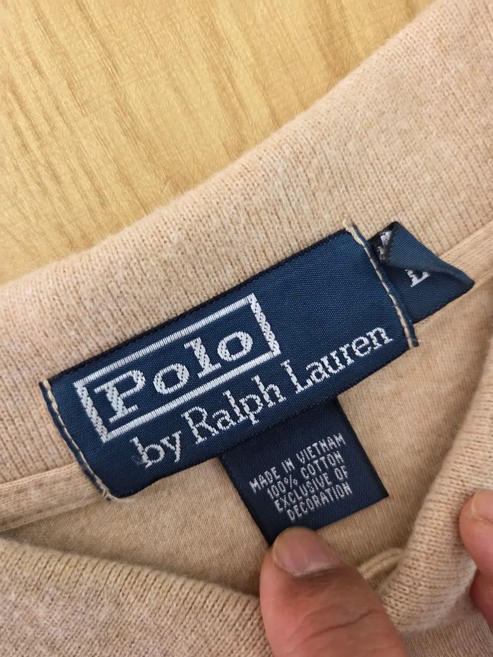 camisa polo ralph lauren bege g - Foto 4