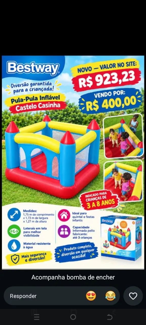 Pula- Lula inflável 