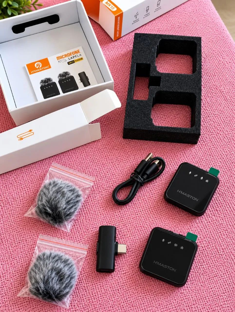 Microfone Sem Fio H?Maston MK16 - Tipo-C - Foto 4