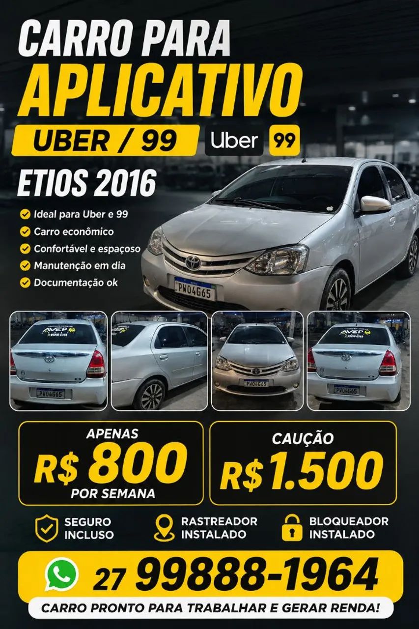 Alugo carro para aplicativo 