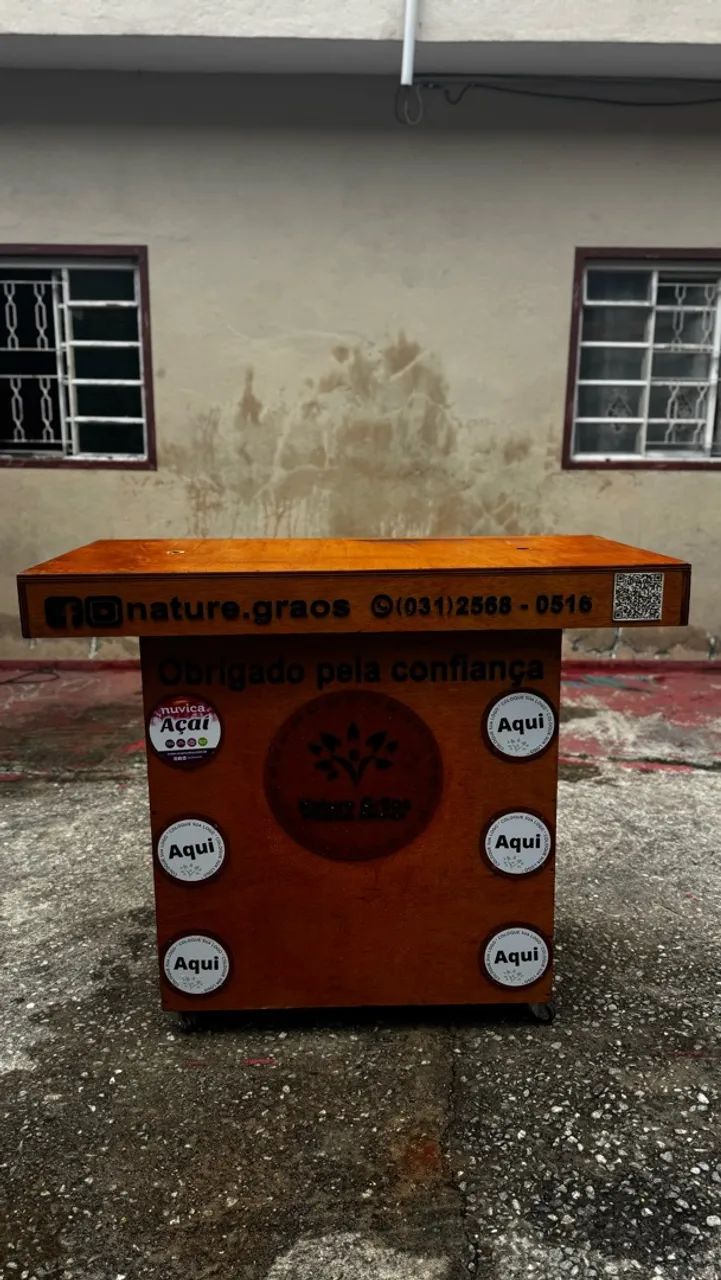 Mesa/carrinho de madeira personalizado - Foto 2