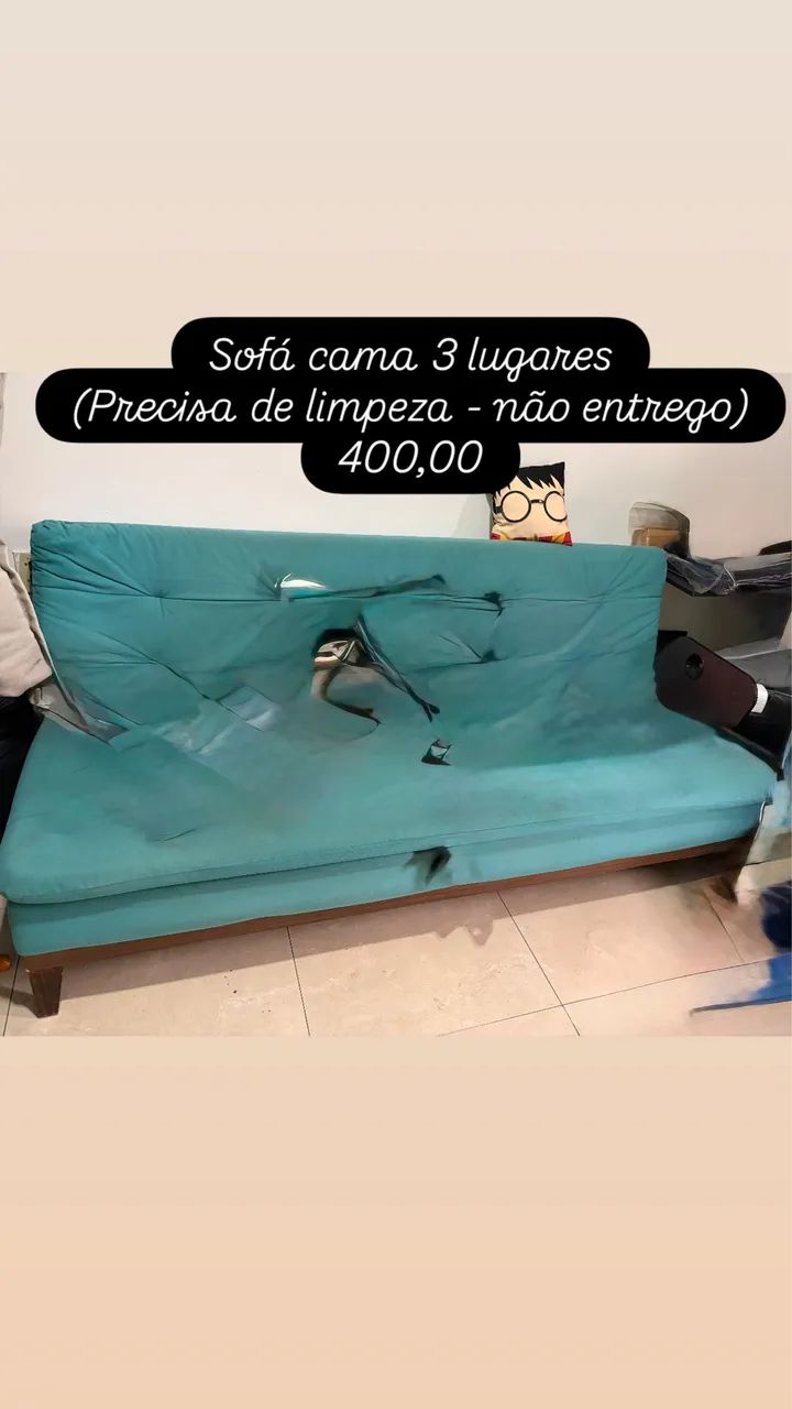 Sofá cama 3 lugares 