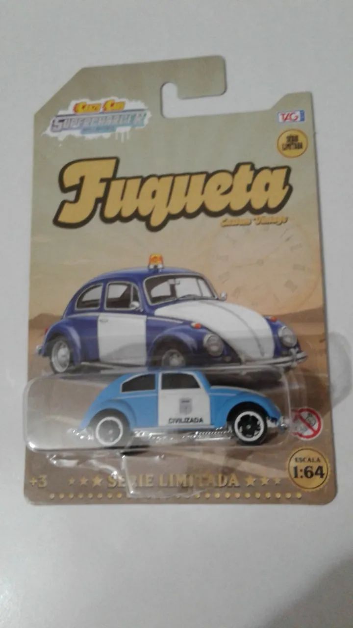 Fusca miniatura 1/64 policia