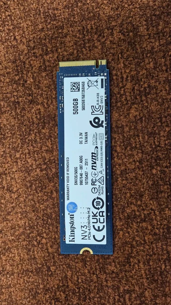 Ssd NVMe 500Gb Kingstone