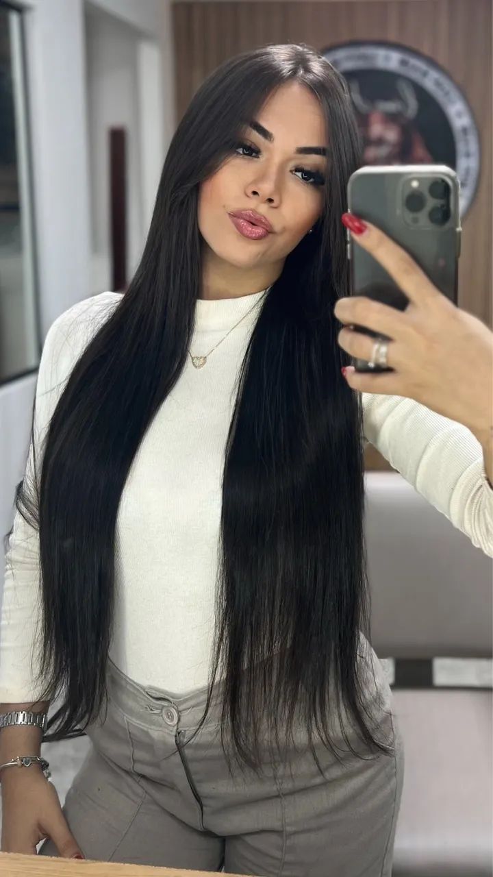 Cabelo humano 200gramas 65 cm