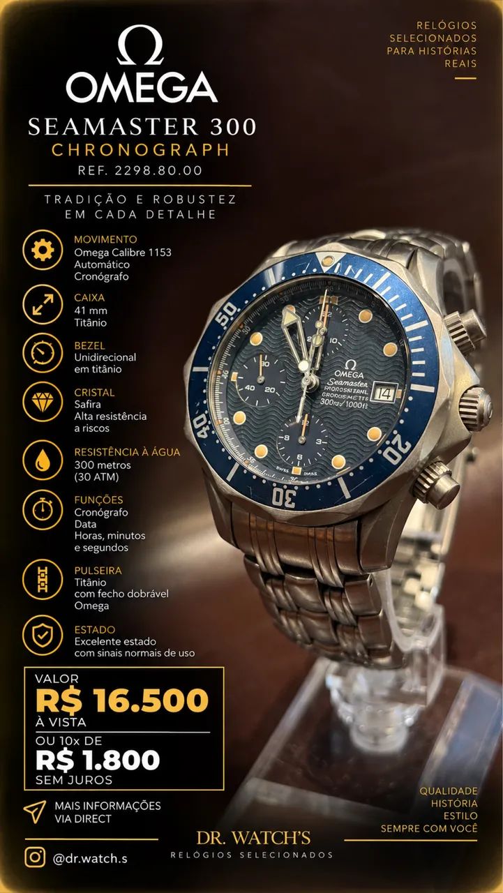 Omega seamaster Chrono em titanium 