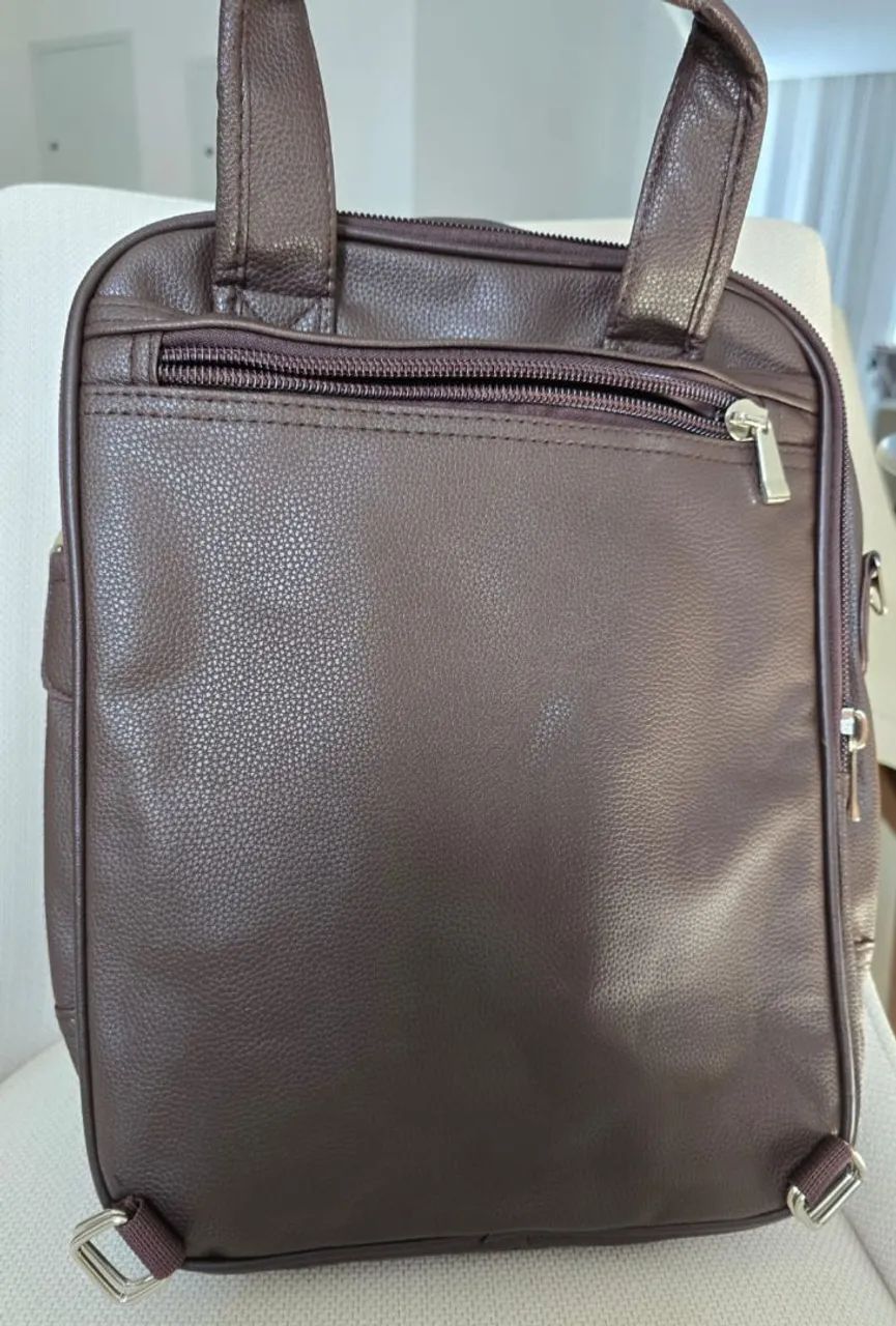 Mochila marrom Montblanc nova - Foto 4