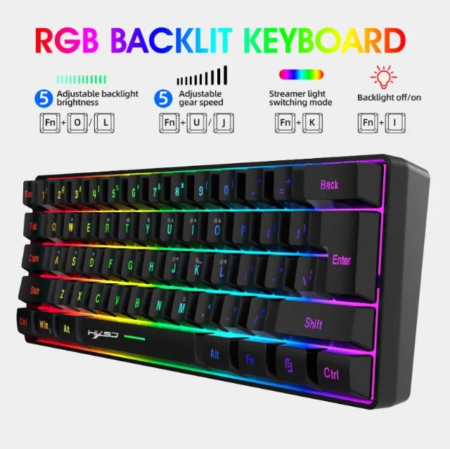 Teclado HXSJ Modelo: V700 60% - Foto 5