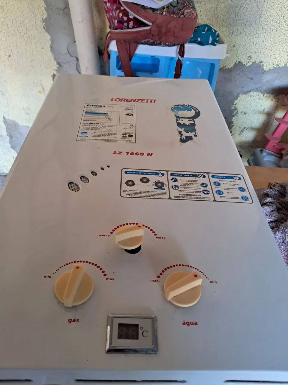 Aquecedor de Água a Gás Lorenzetti LZ 1600N USADO ( PRA SAIR HOJE FAÇ0 350,00)))) - Foto 2