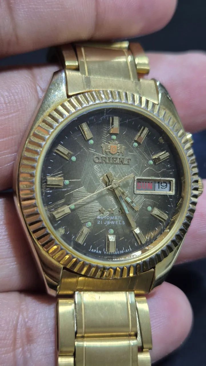 Relógio ORIENT 3 ESTRELAS DOURADO   AUTOMÁTICO  -  IMPECÁVEL  - Foto 2