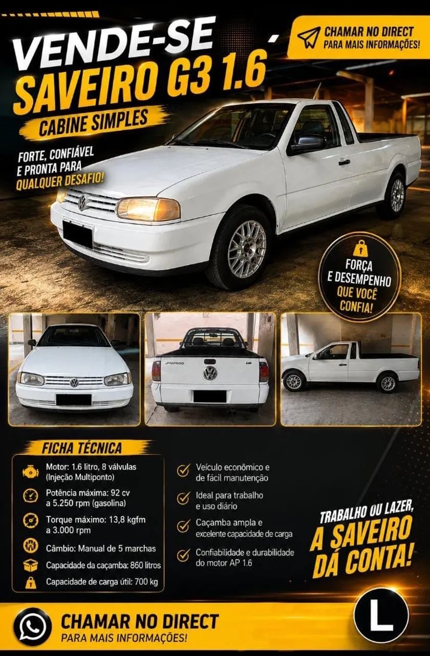 Volkswagen Saveiro CL 1.6 MI / CL/ C 1.6 1999