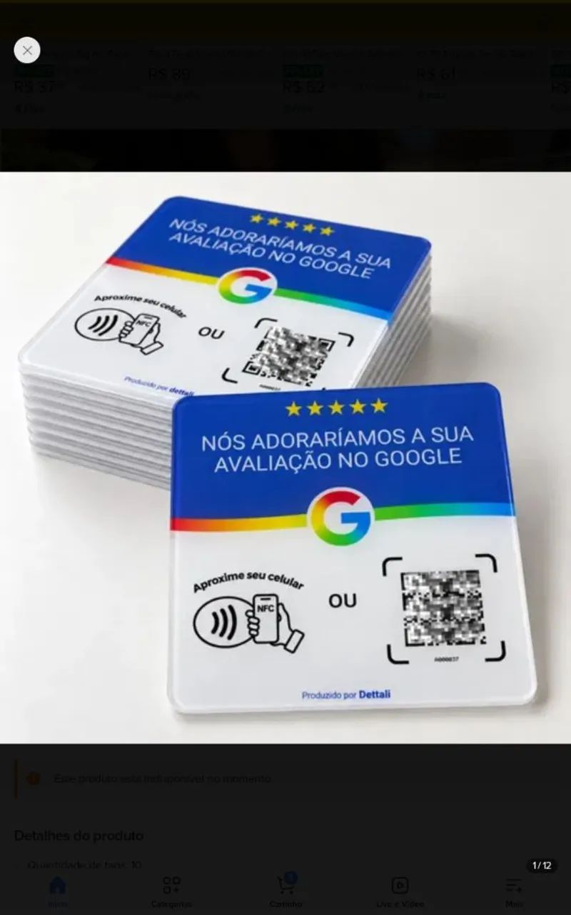 PLACA DE AVALIAÇÃO PARA SEU NEGÓCIO  - Foto 2
