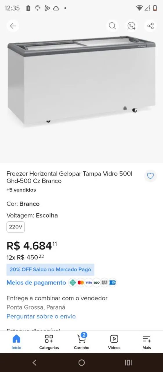 Freezer gelopar 