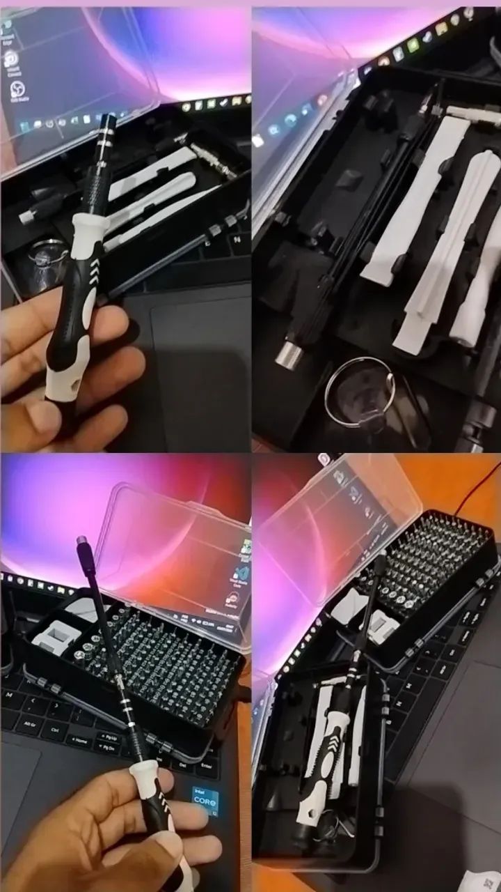 Kit Chave de Precisão 115 em 1 Profissional Para Celular Notebook PC iPhone Eletrônicos Re - Foto 5