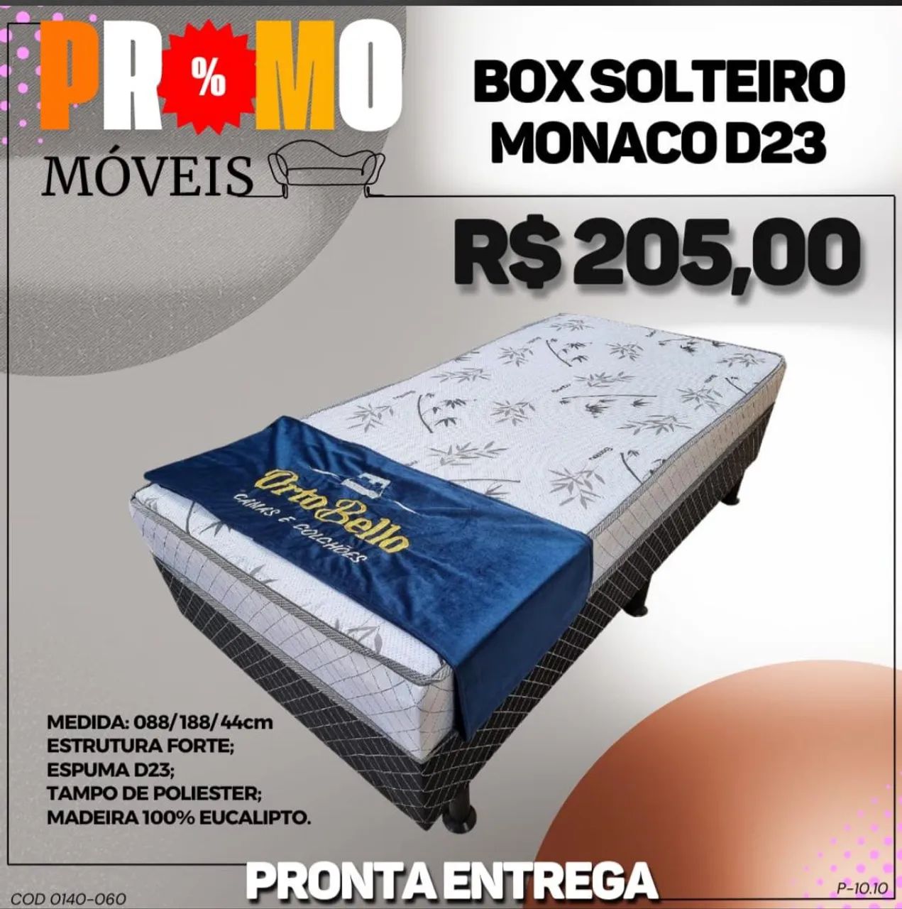 Box Solteiro Mônaco D23 