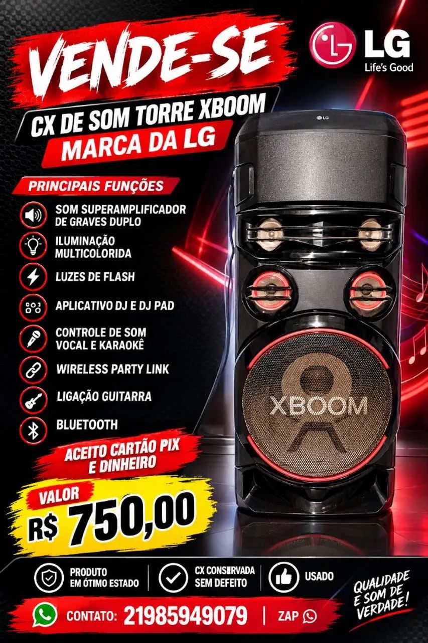 Caixa. De som LG 