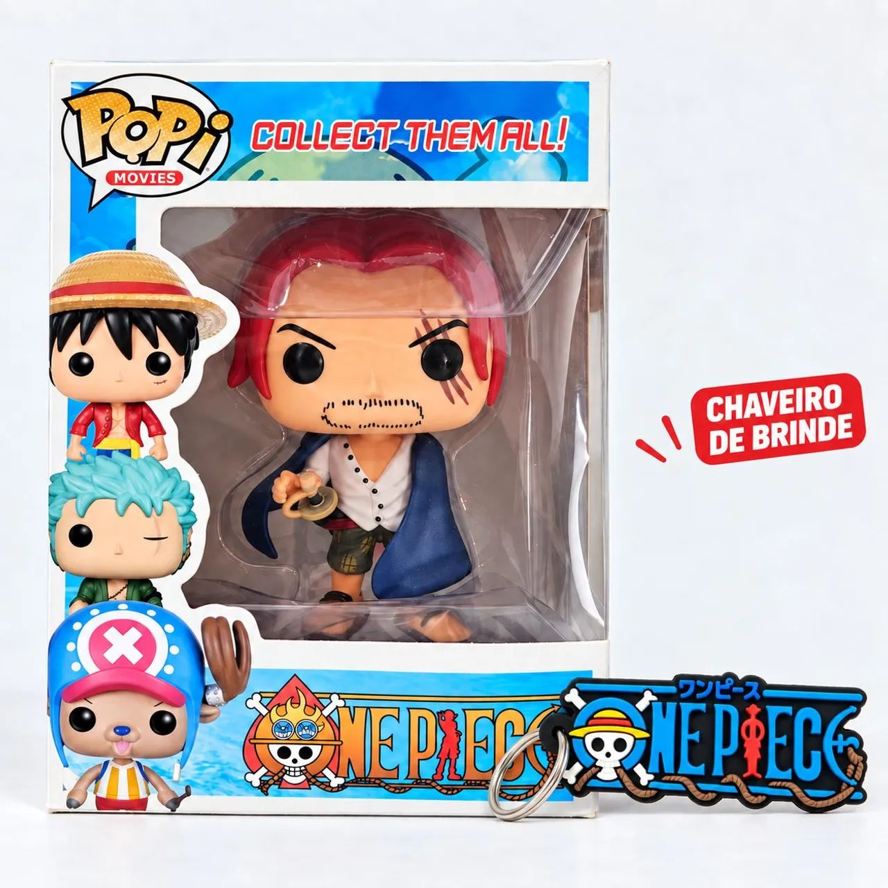 Boneco Shanks One Piece Estilo Pop Importado + Brinde