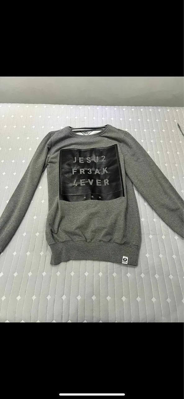 Camisa Moleton Cinza - Freak Store - Foto 3