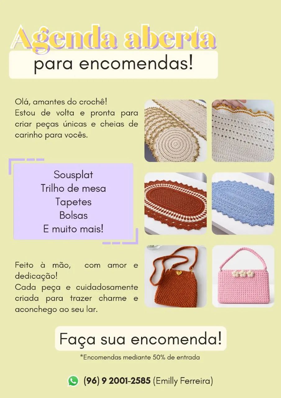 Crochê por encomenda