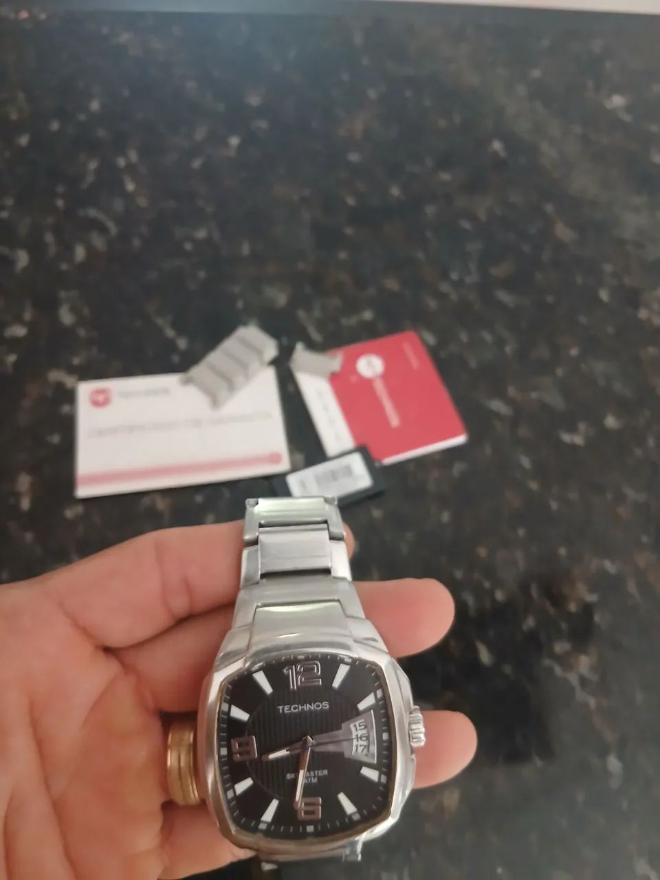 Relógio Technos SkyMaster Original Impecável Completo Aço Inox - Foto 2