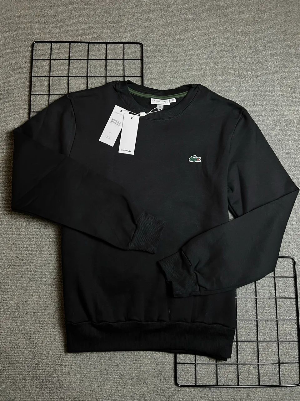 Moletom Lacoste Básico Crocodilo Preto