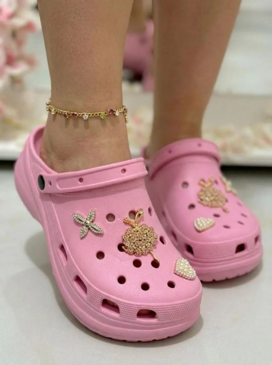 Crocs Plataforma Decorativa TAM35