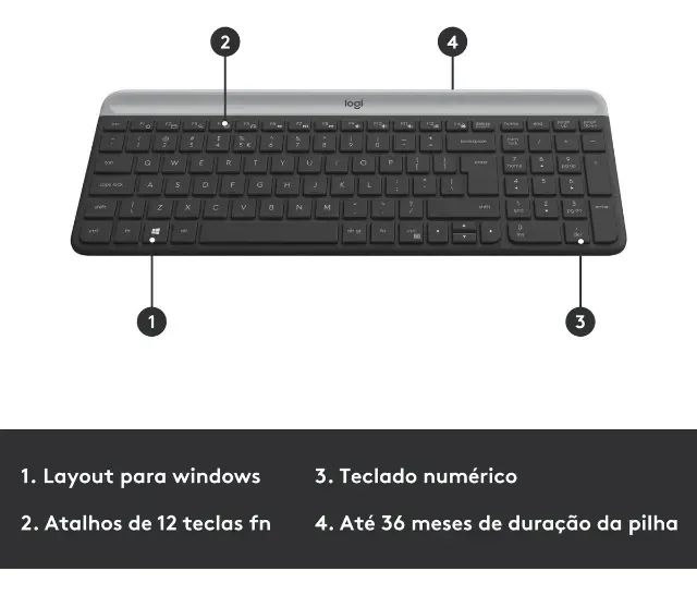Logitech K470 Teclado - Estado de novo, na caixa - Foto 3