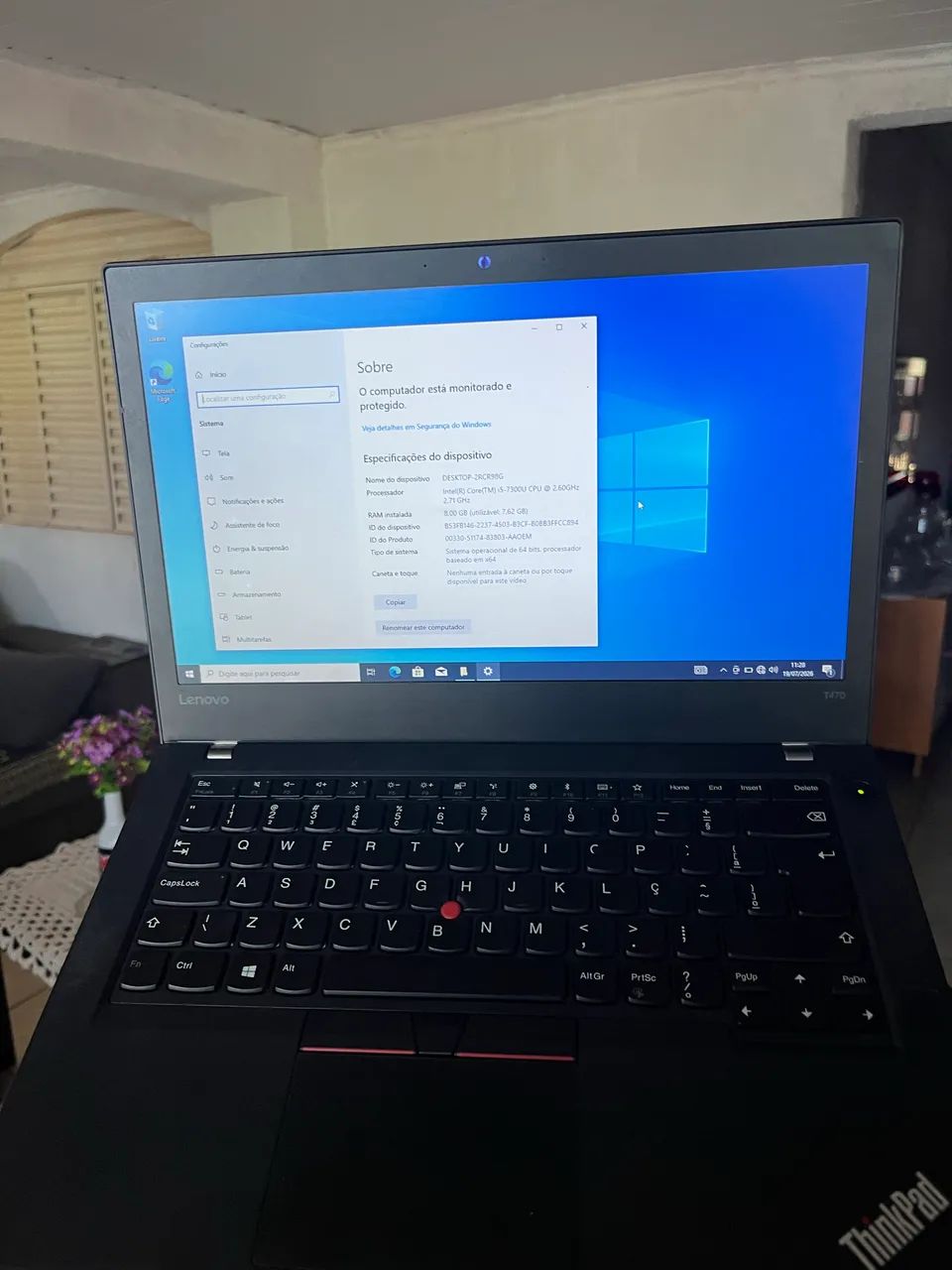 Notebook Lenovo i5 7a impecável  - Foto 3