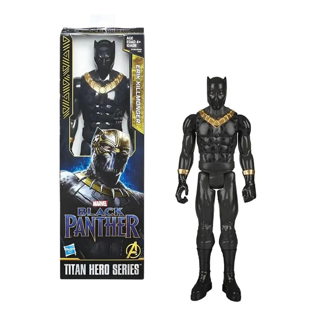 Boneco de ação Marvel Black Panther Titan Hero Series 12 polegadas 30 cm Erik Killmonger  - Foto 2
