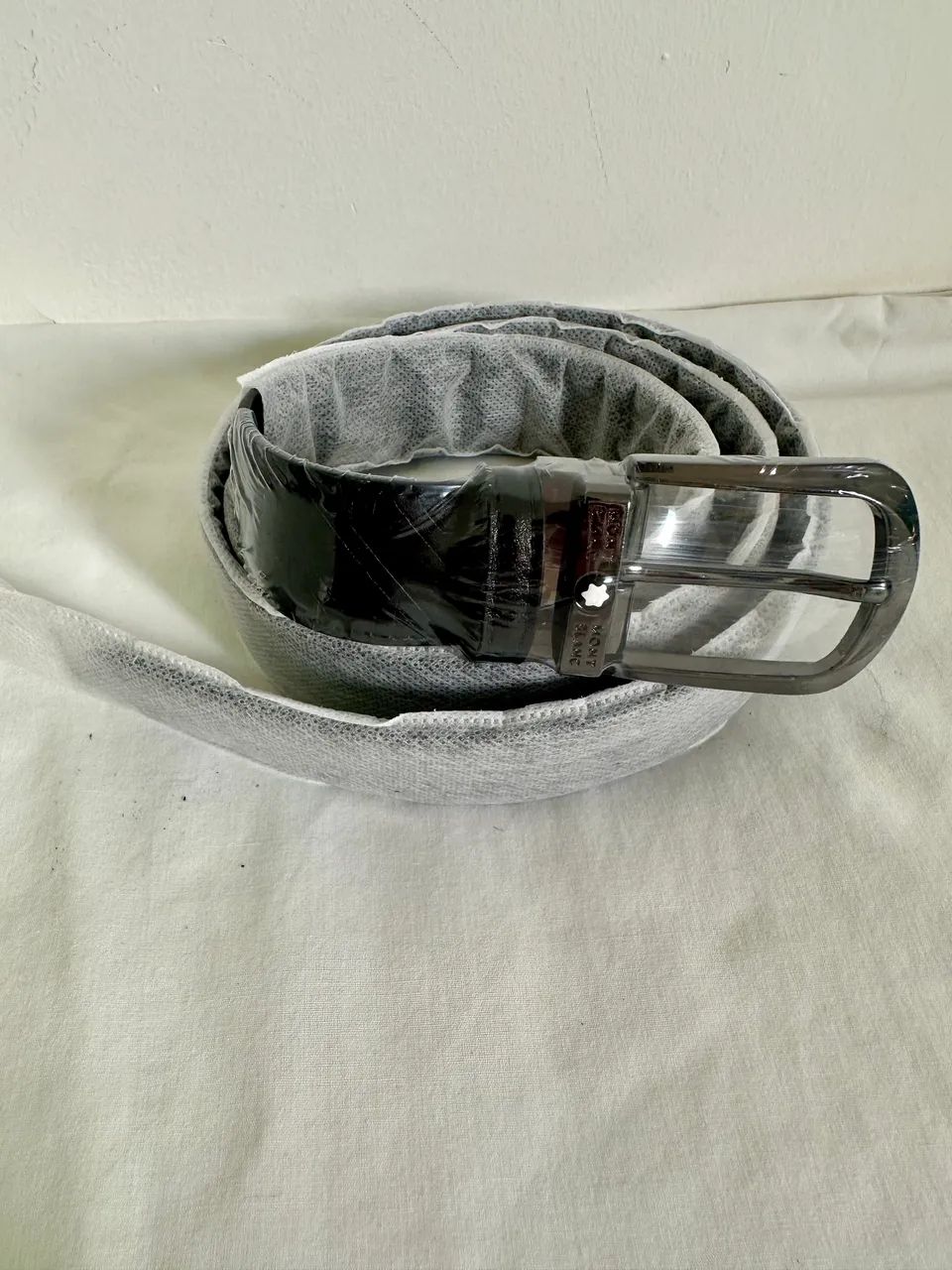 Cinto Montblanc Couro Preto - Foto 2