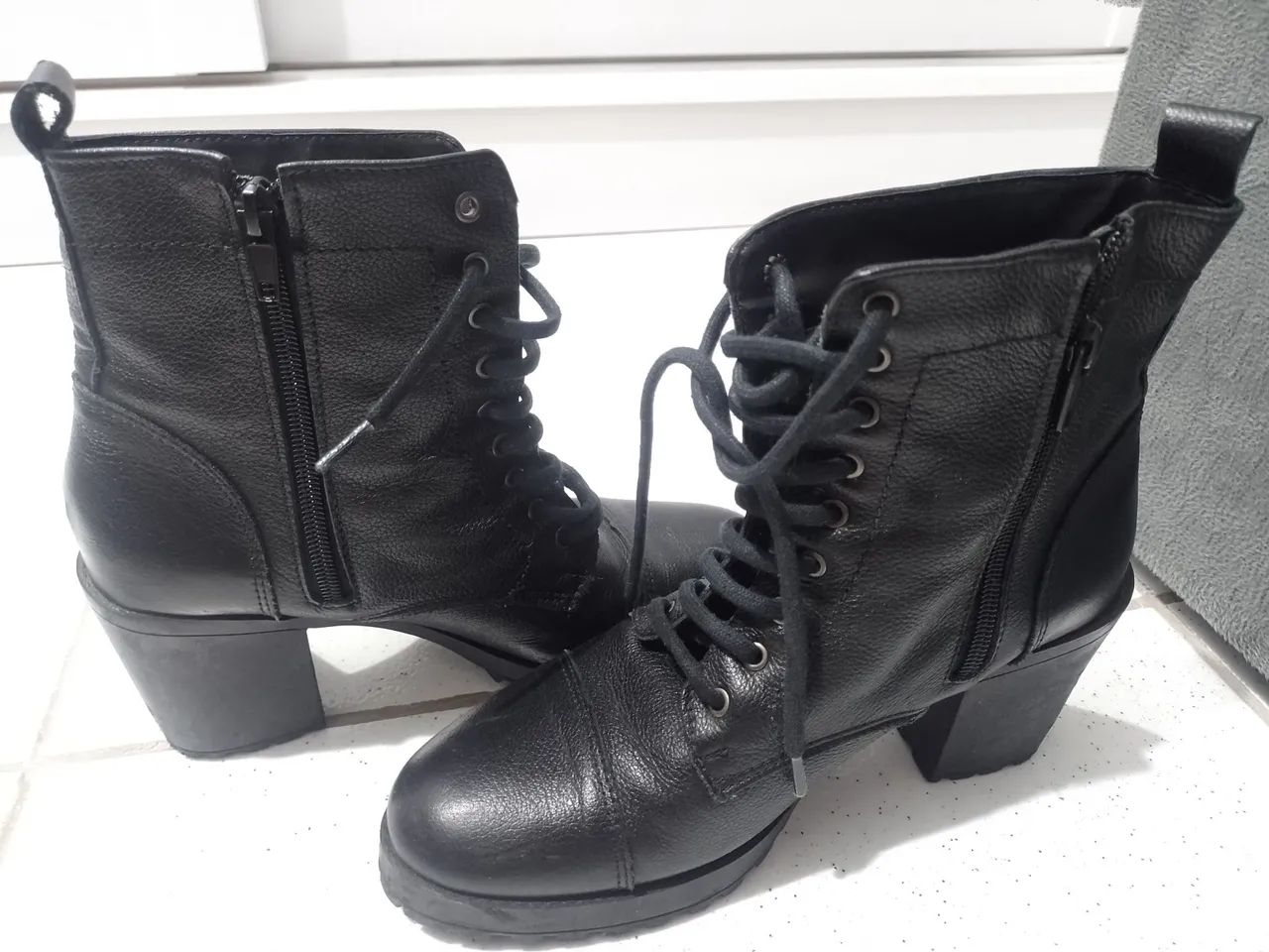 bota coturno corello couro legítimo n° 37