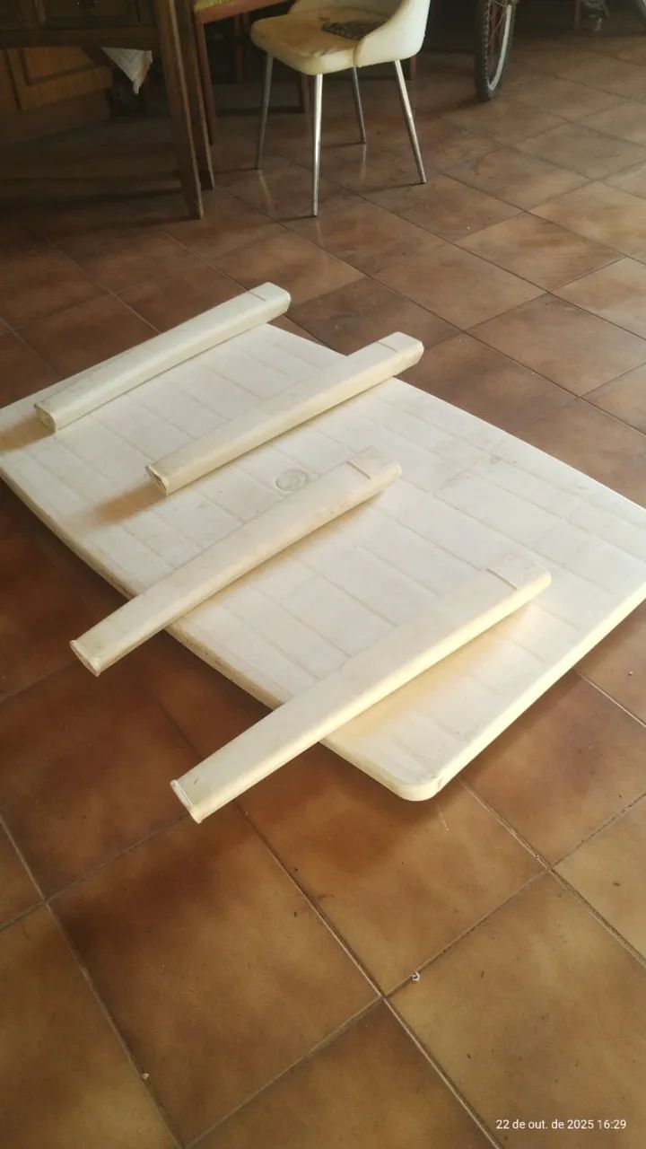 Mesa de jantar de fibra retangular desmontável  - Foto 4