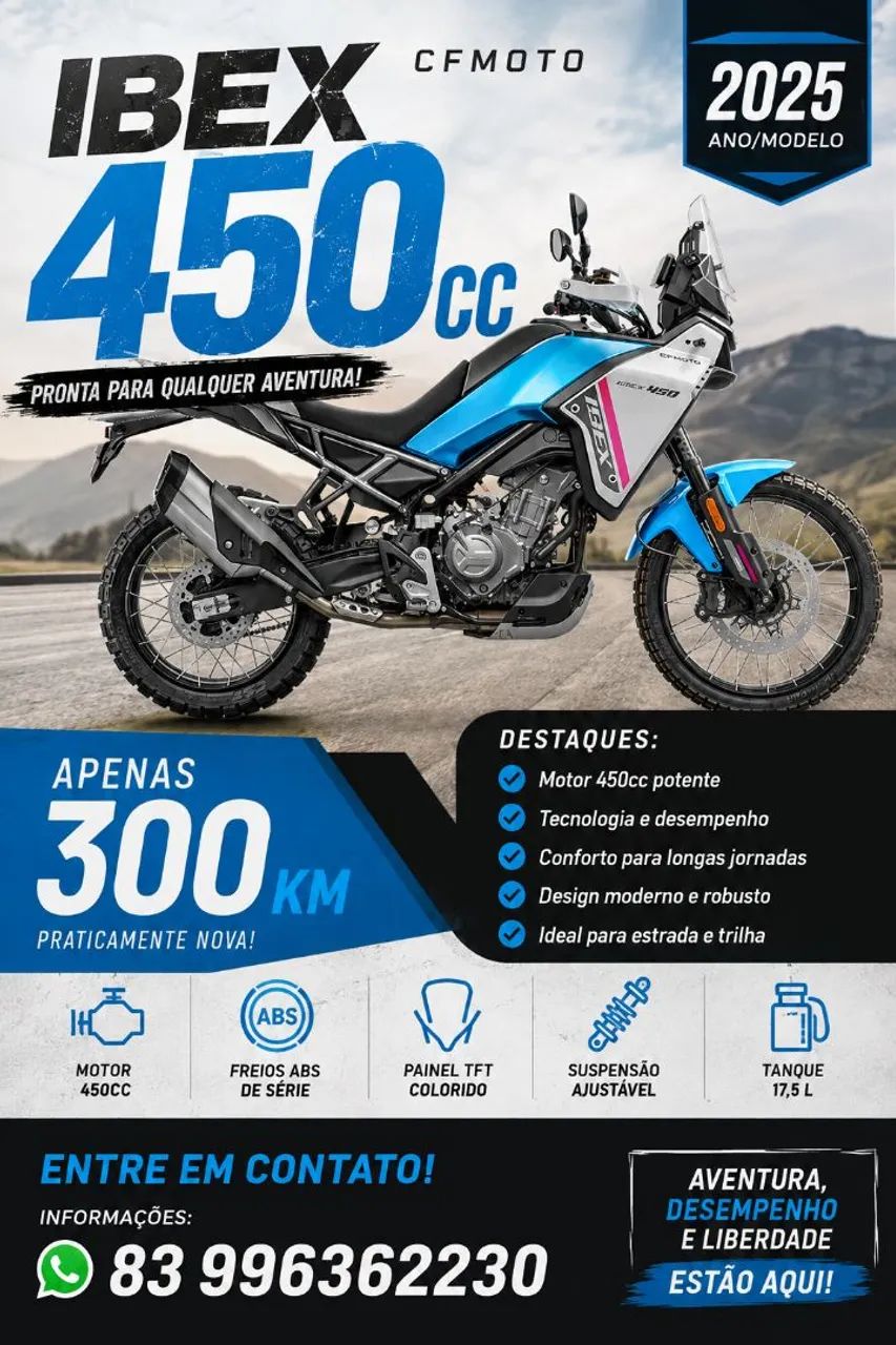 Vendo Ibex 450cc com 2026 zeroooo