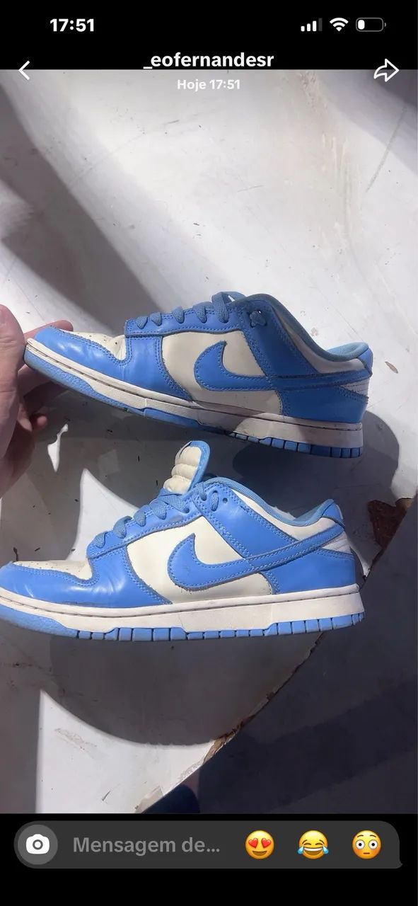 tênis nike Dunk low blue azul original 