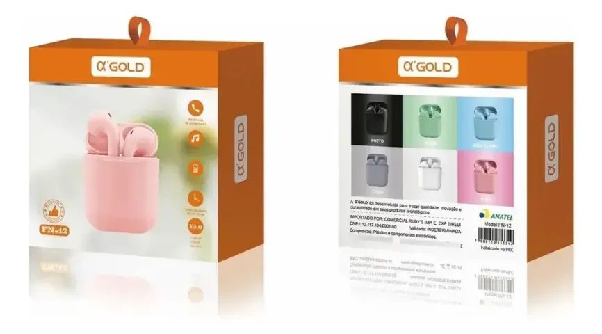  Fone de ouvido bluetooth a'gold fn-12