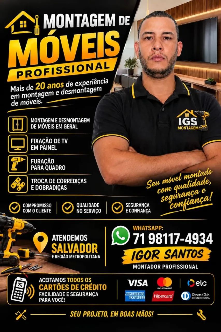 Montador de móveis profissional 