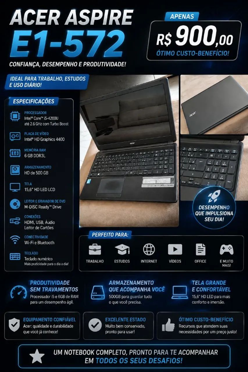 Notebook Acer Aspire Intel core i5 