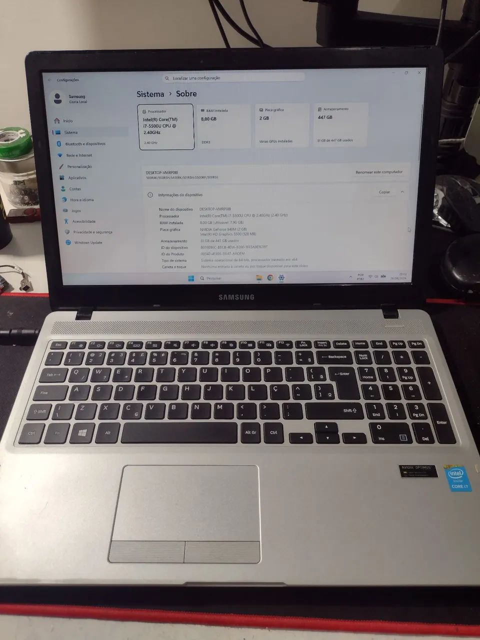 Notebook Samsung NP500R - Excelente conservação - i7