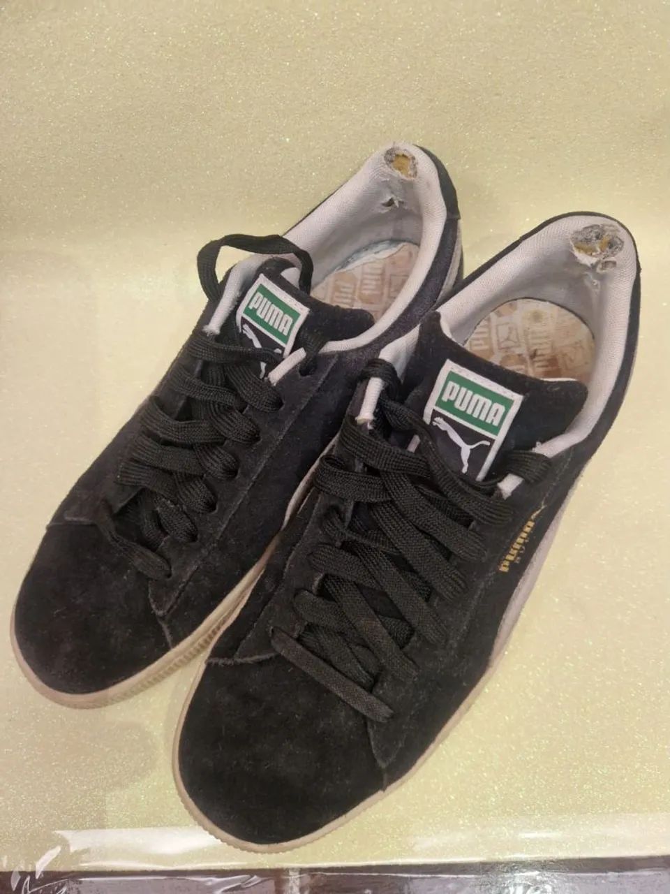 tênis puma suede preto 40 - Foto 4
